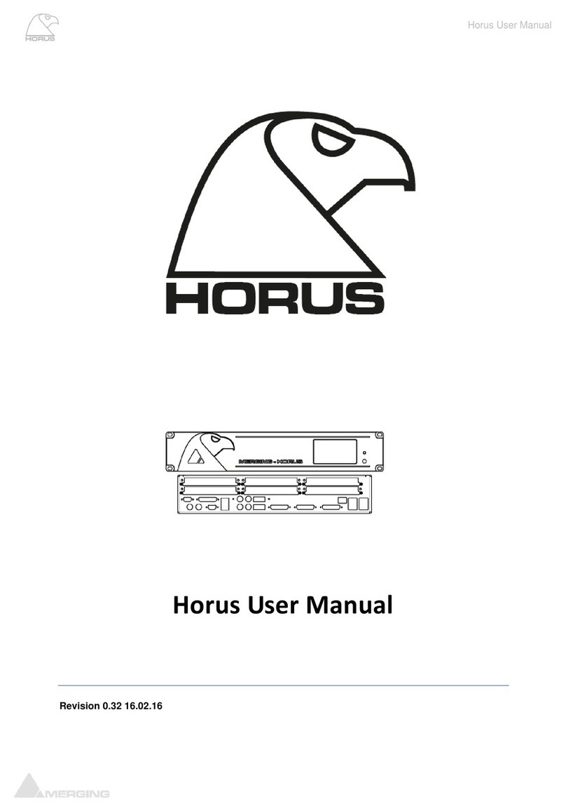 Merging Technologies Horus User manual