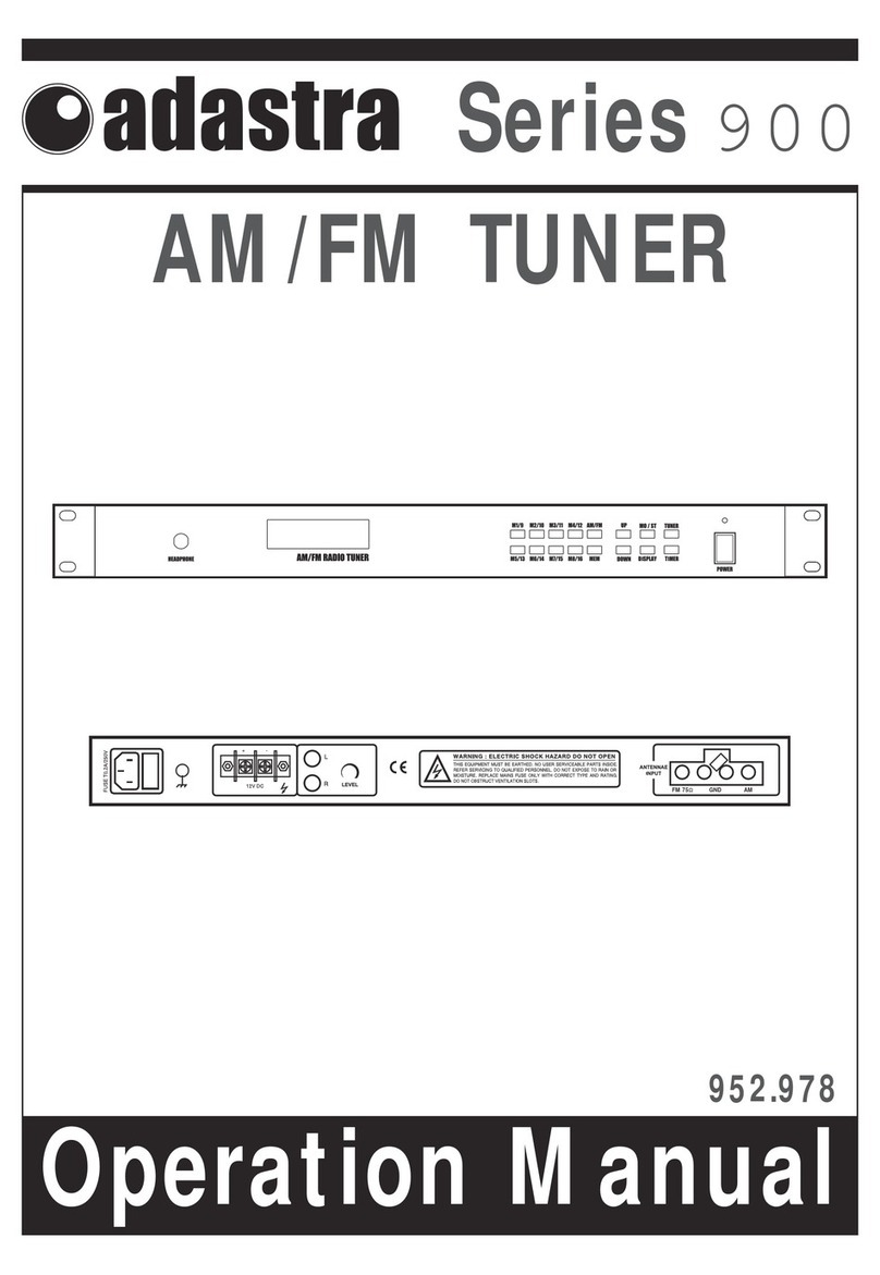 Adastra 900 SERIES User manual