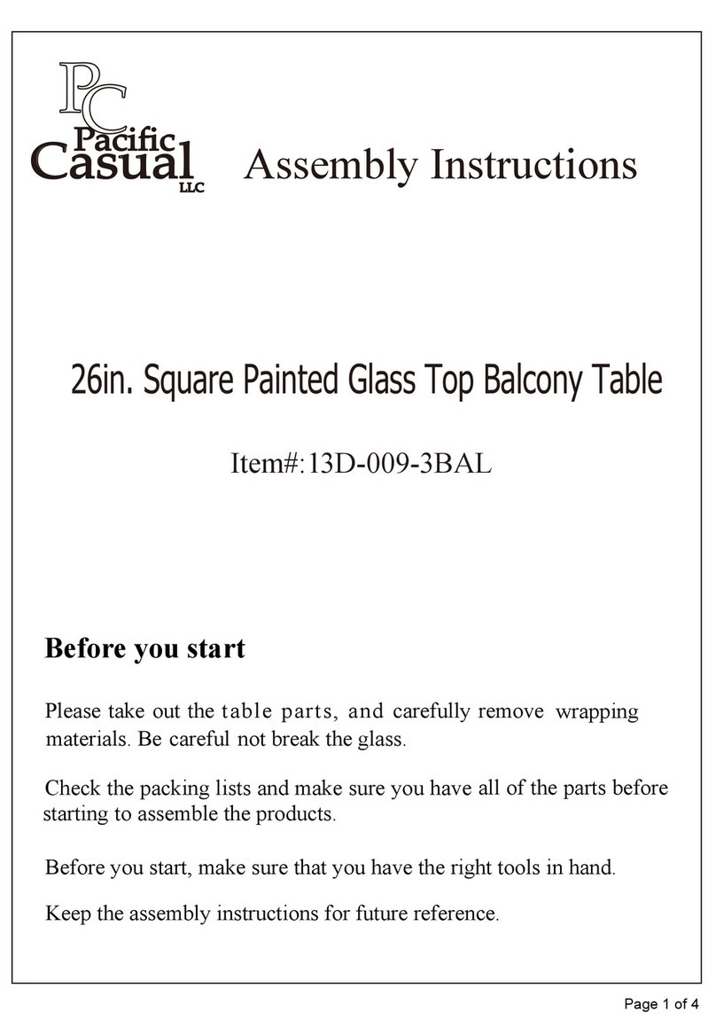 Pacific Casual 13D-009-3BAL User manual Pacific Casual 13D-009-3BAL User manual