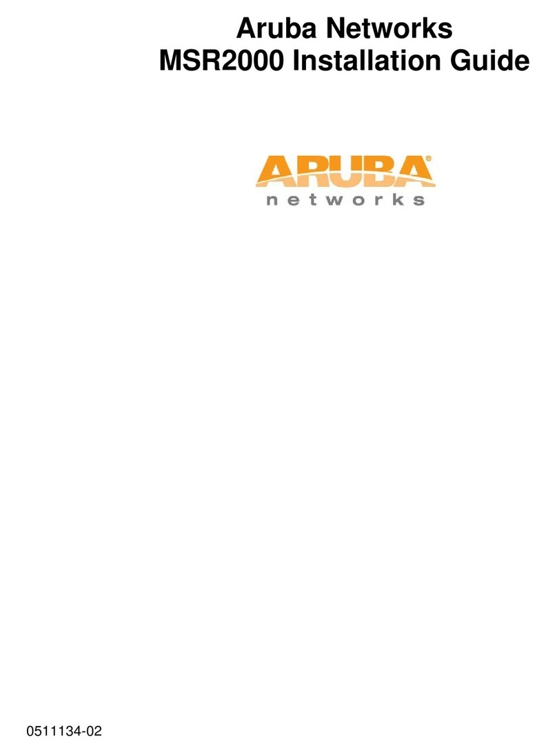 Aruba Networks MSR2000 installation guide