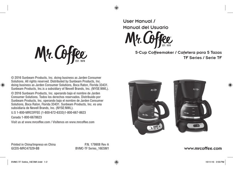 Mr. Coffee TF Series User manual