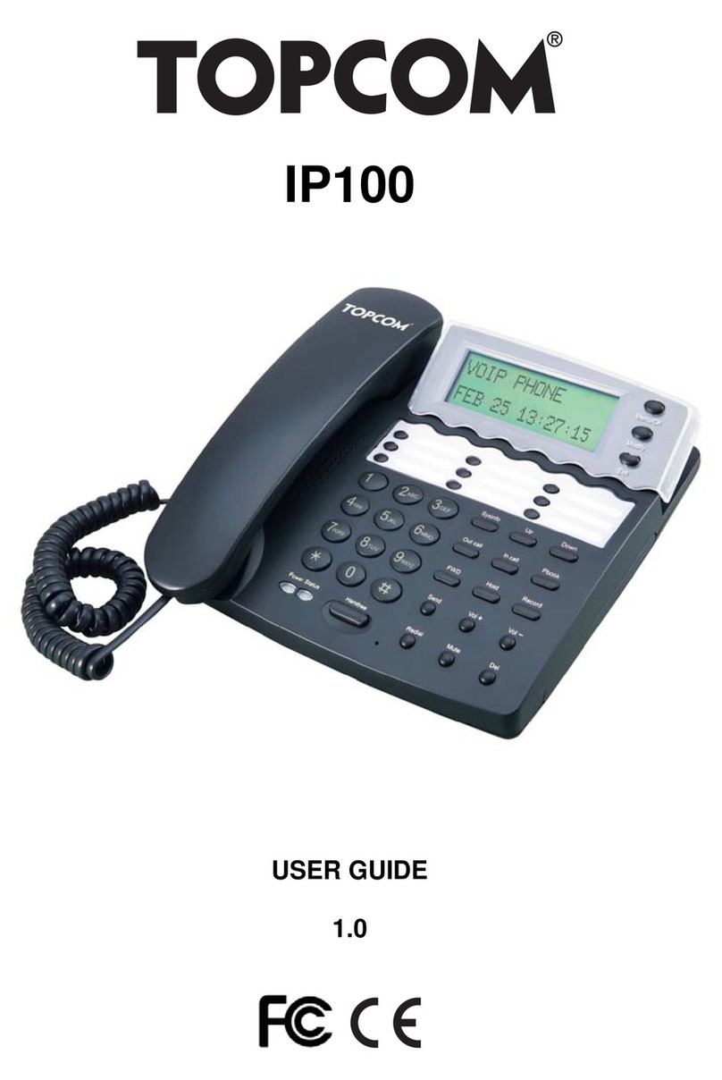 Topcom IP100 User manual Topcom IP100 User manual