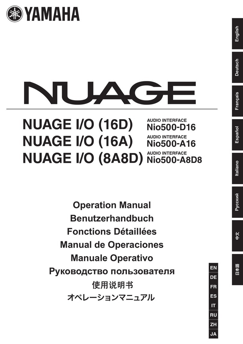 Yamaha NUAGE I/O 16A Operation manual