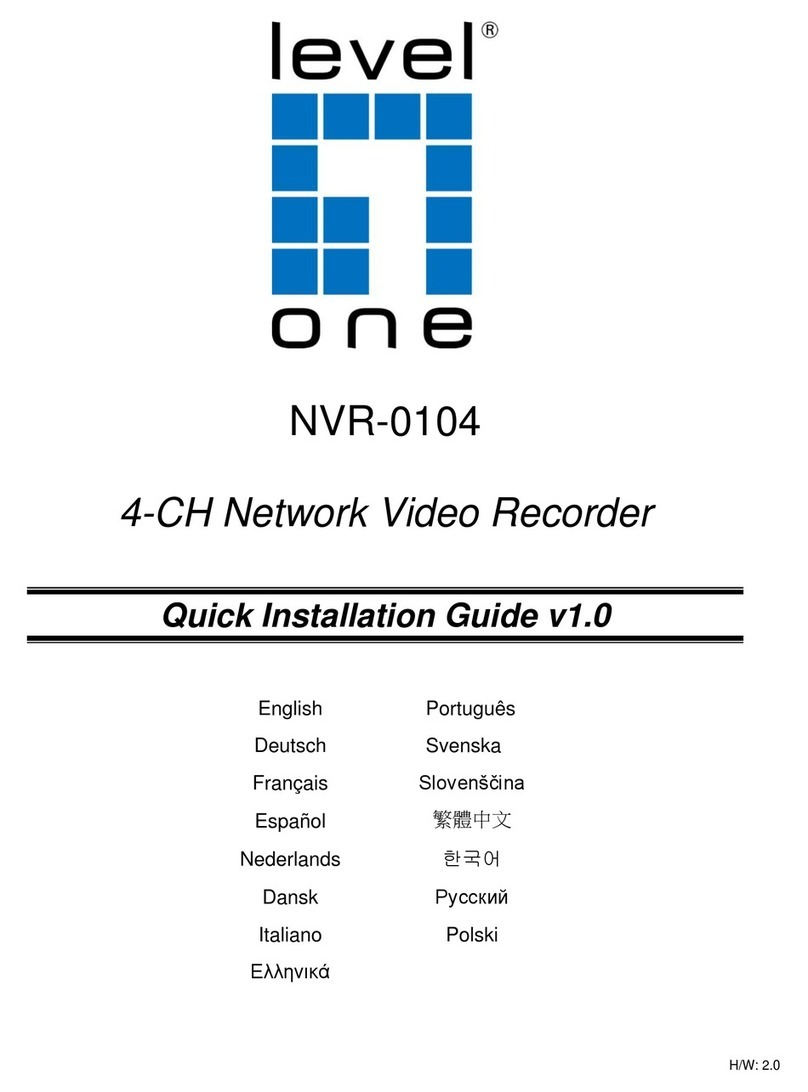 LevelOne NVR-0104 Quick installation guide