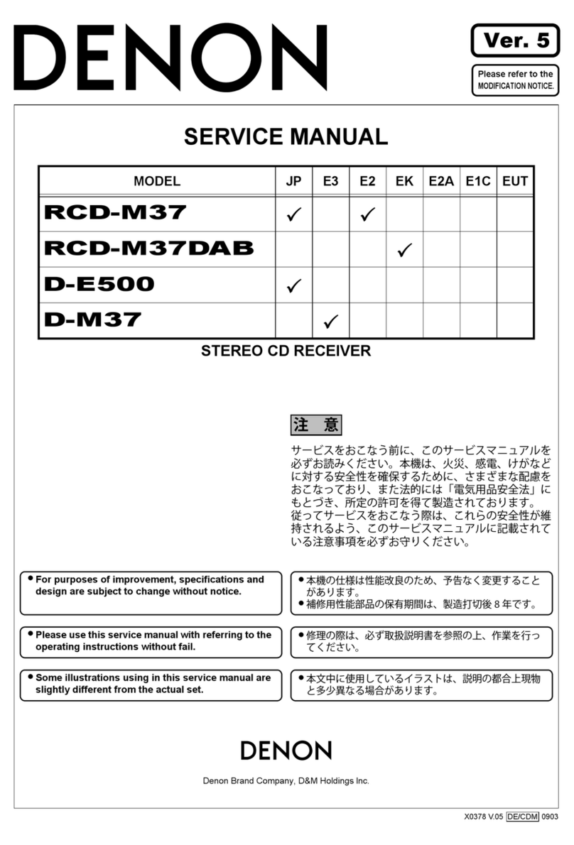 Denon D RCD-M37 Service manual