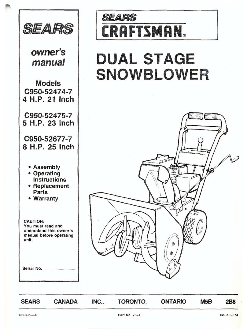 Craftsman C950-52474-7 4 H.P. 21 Inch User manual
