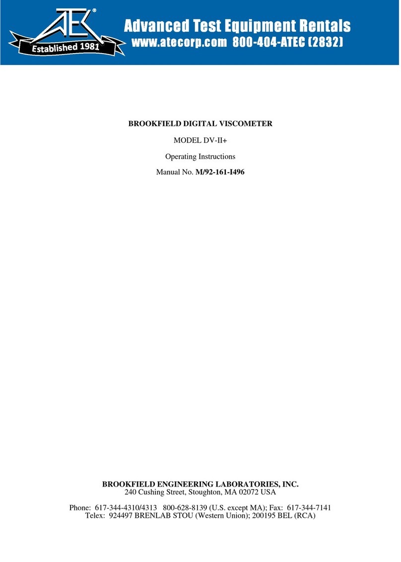 Brookfield DV-II+ operating instructions