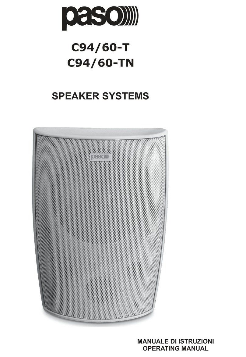 Paso Sound Products C94/60-T operating manual