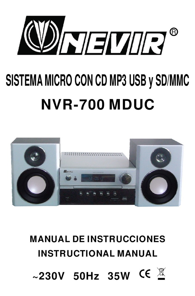 Nevir NVR-700 MDUC Instructional manual