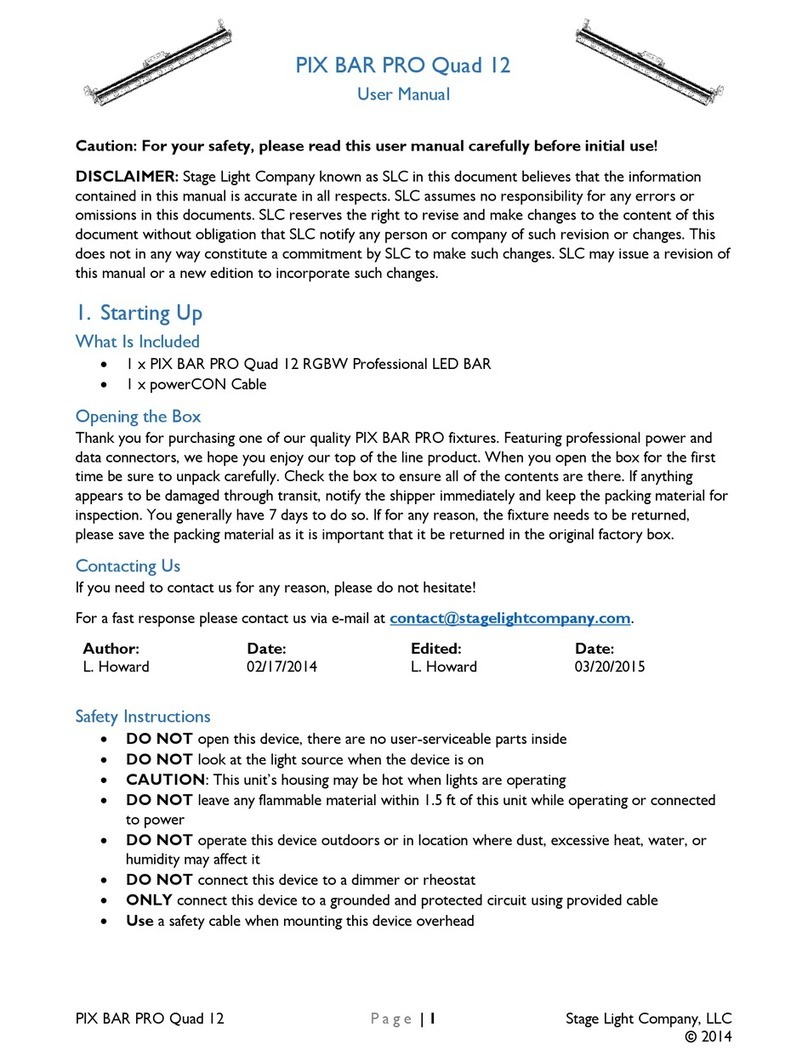 SLC PIX BAR PRO Quad 12 user manual