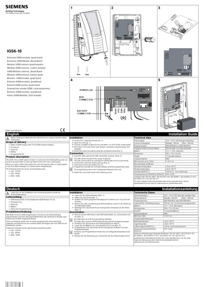 Siemens IGS6-10 User manual