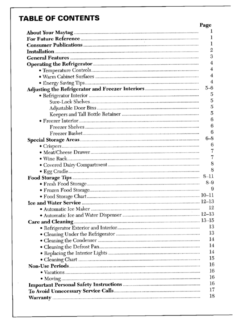 Maytag RCW2000DAE Instruction, use and maintenance manual