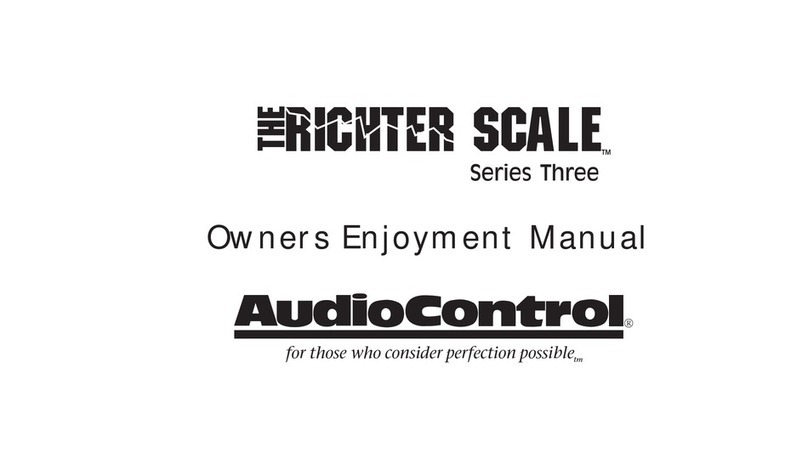 Audio Control Richter Scale Series III User manual