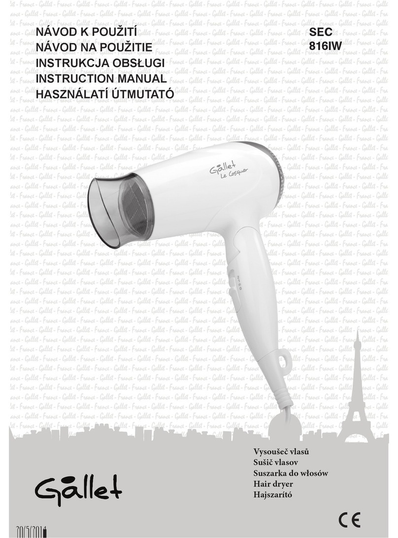 Gallet SEC 816IW instruction manual