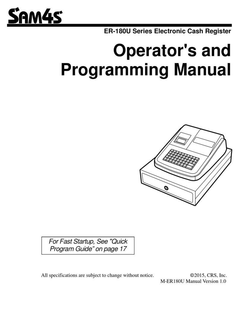 CRS SAM4s ER-180U Series Operator's and programming manual