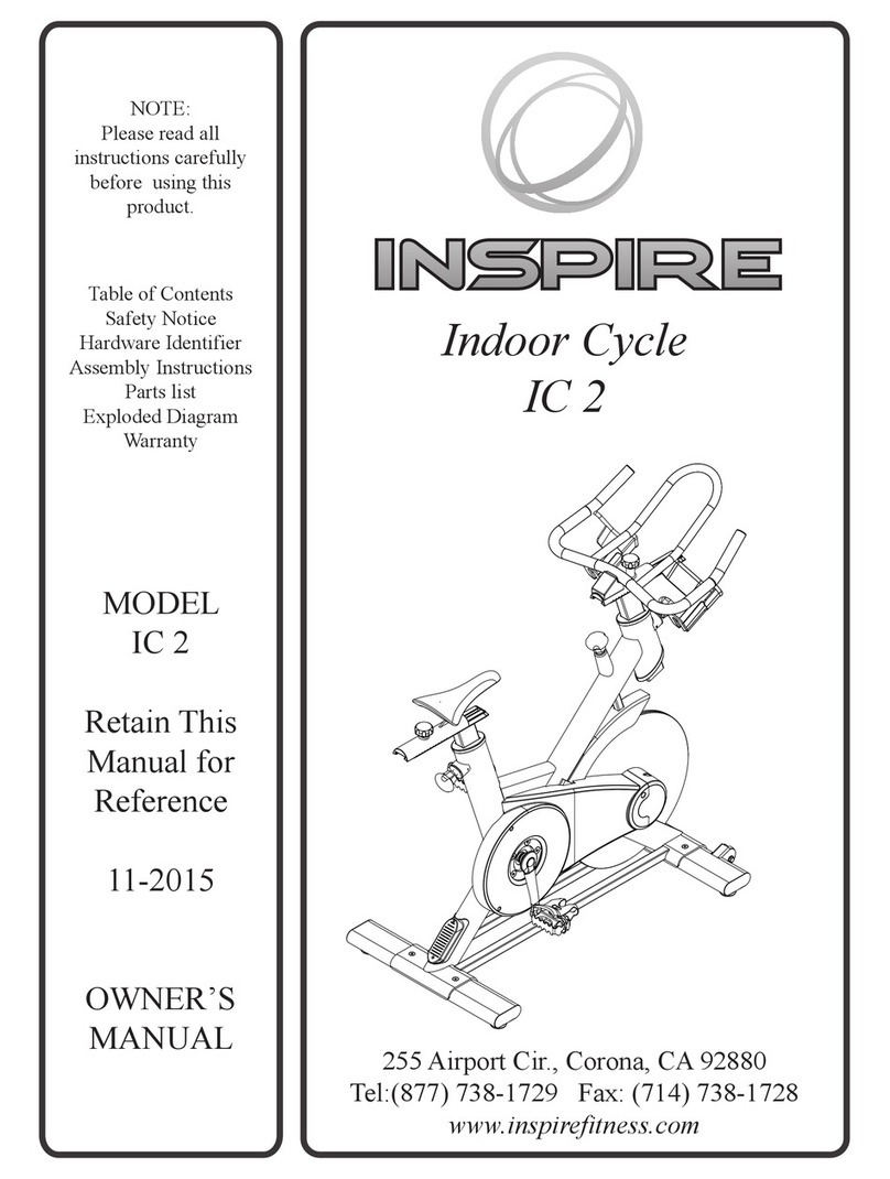 Inspire Indoor Cycle IC 2 owner's manual