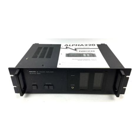 Nikko ALPHA 220 Service manual