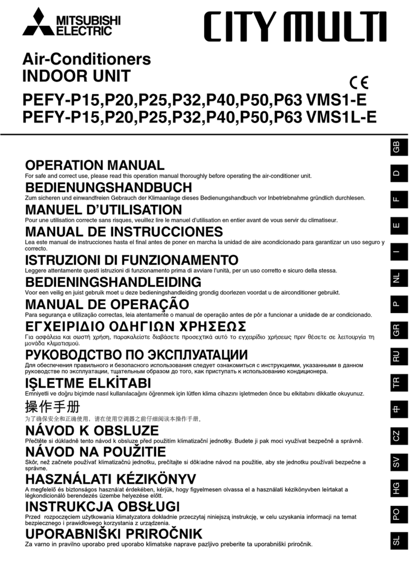 Mitsubishi PEFY-P25 VMS1-E Operation manual