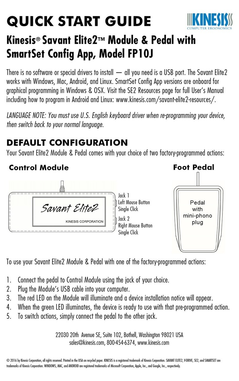 Kinesis Savant Elite2 User manual