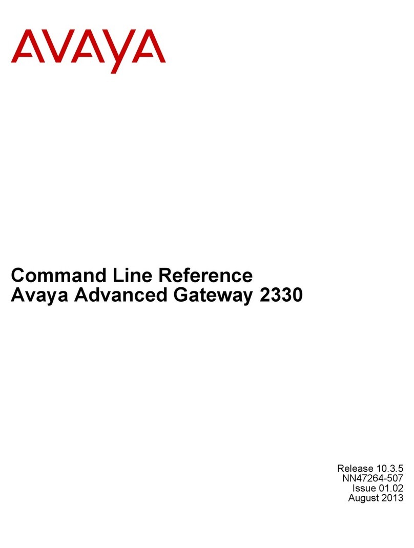 Avaya Advanced Gateway 2330 User manual