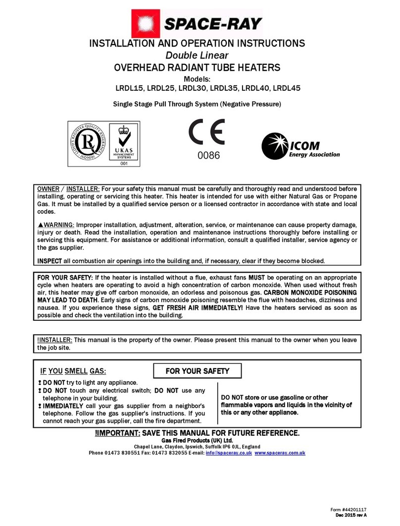 Space-Ray LRDL25 Installation and operation instructions
