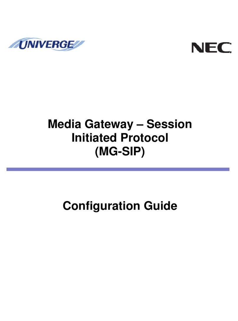 NEC MG-SIP Configuration guide