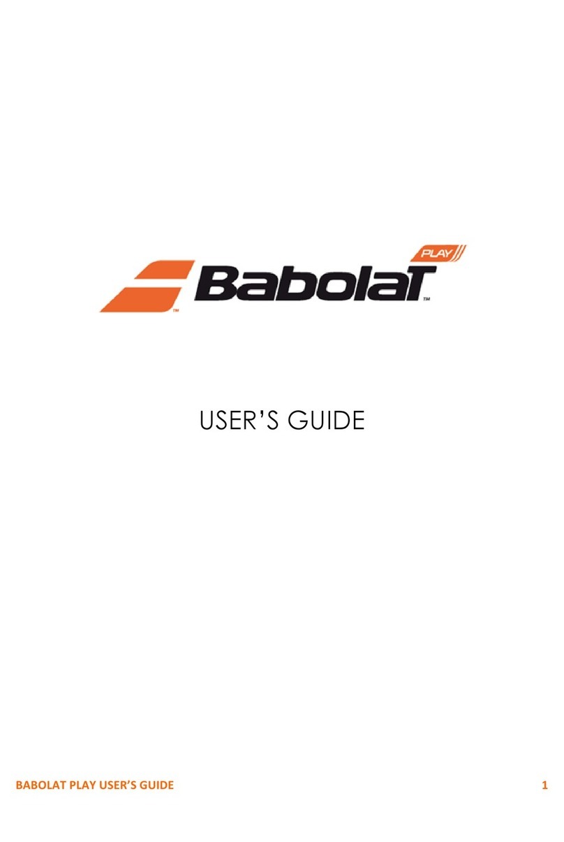 Babolat PLAY user guide Babolat PLAY user guide