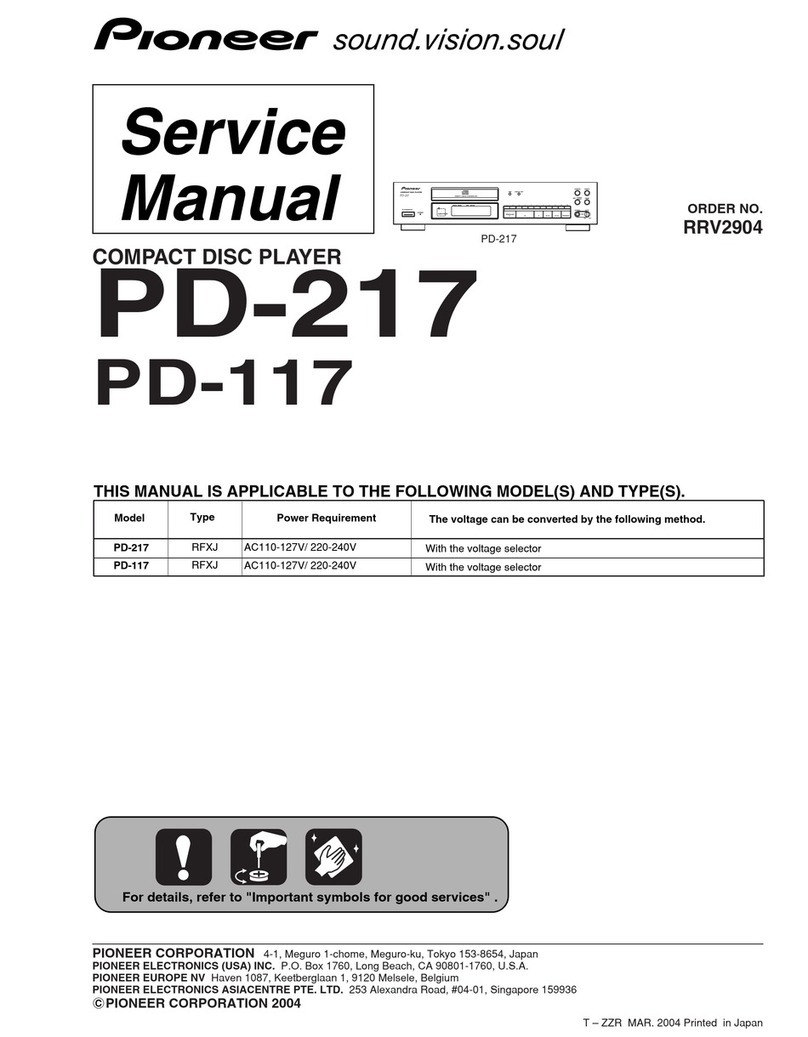 Pioneer PD-117 User manual
