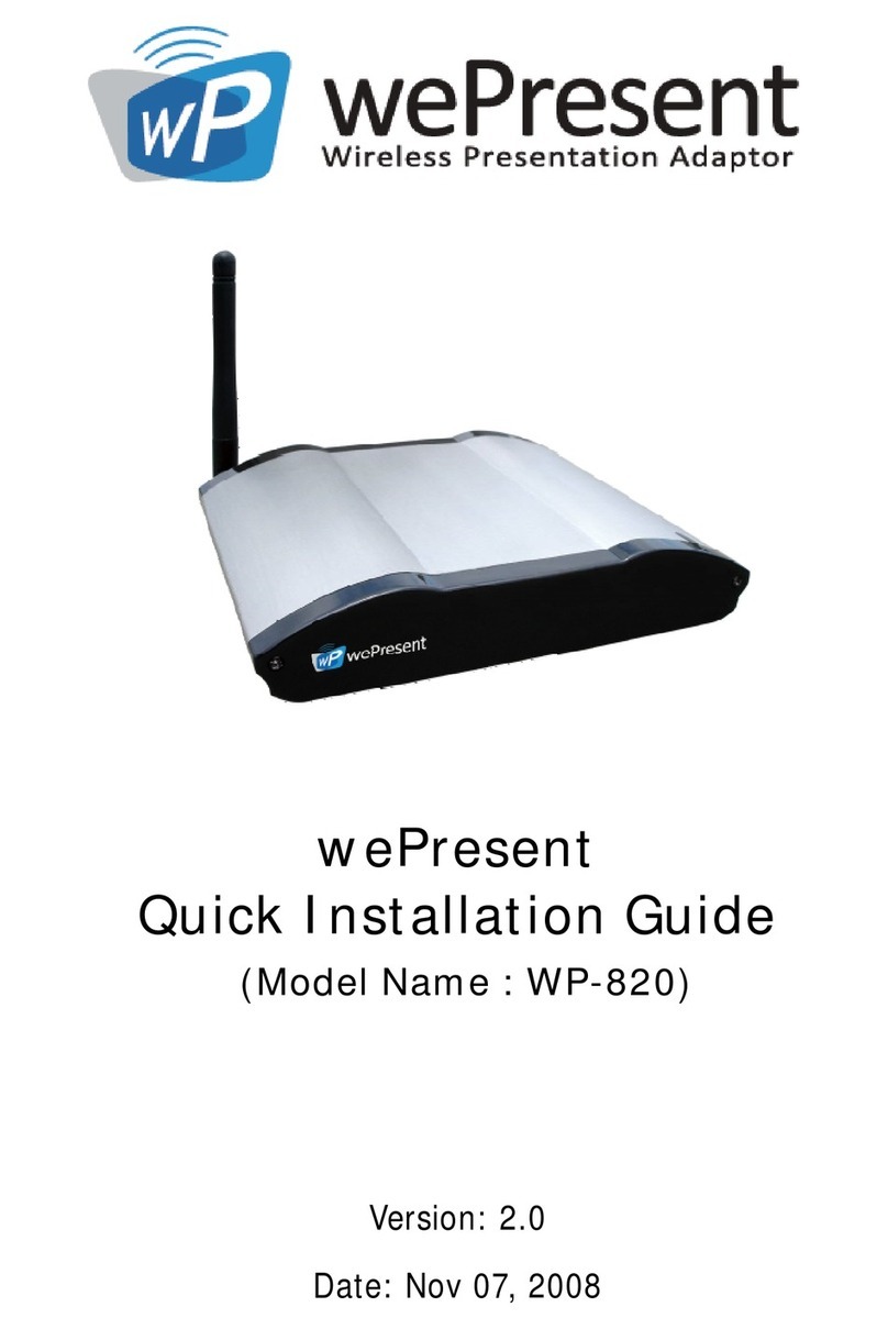 WePresent WP-820 Quick installation guide
