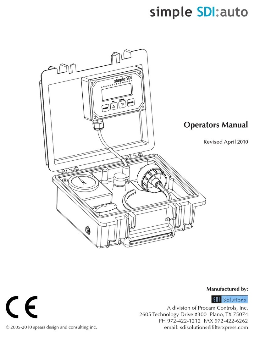 SDI Solutions simple SDI Operator's manual