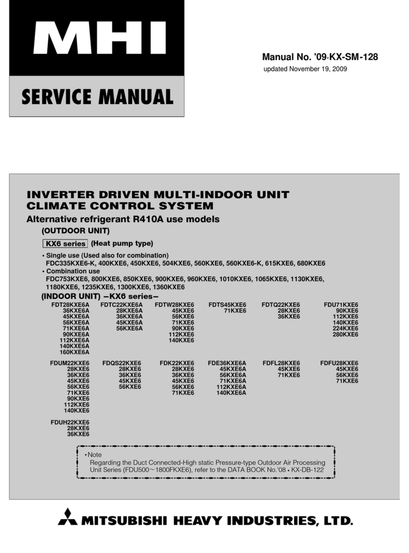 Mitsubishi Heavy Industries FDT28KXE6A User manual Mitsubishi Heavy Industries FDT28KXE6A User manual