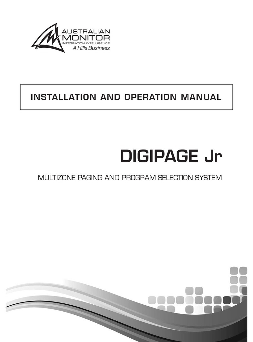AUSTRALIAN MONITOR Digipage JR User manual
