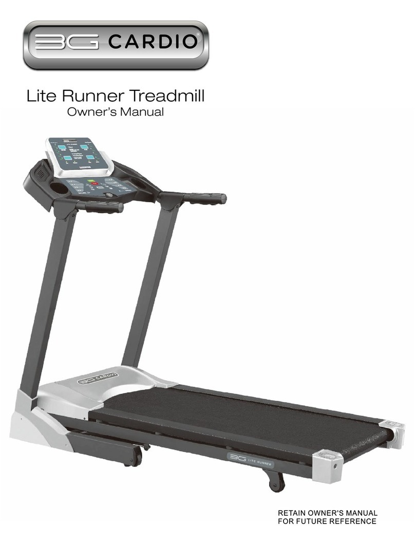 BG CARDIO LITE RUNNER owner's manual