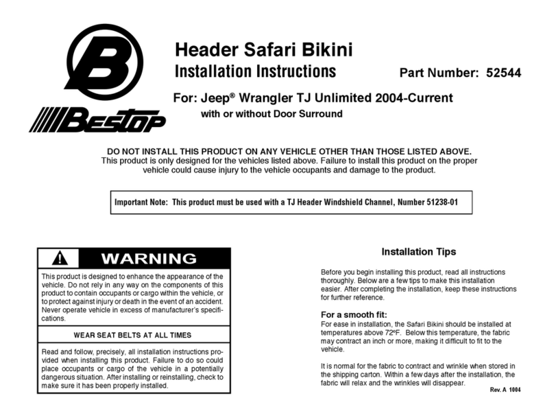 Bestop 52544 installation instructions