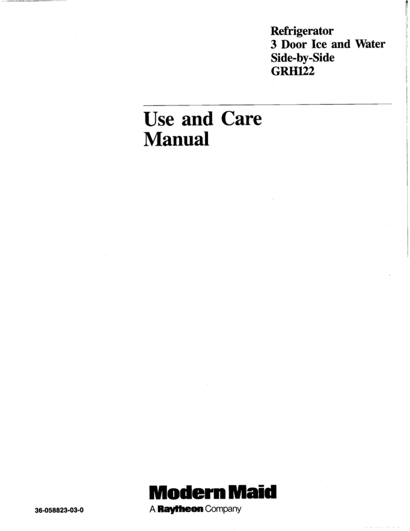 MODERN MAID GRH122 use and care manual