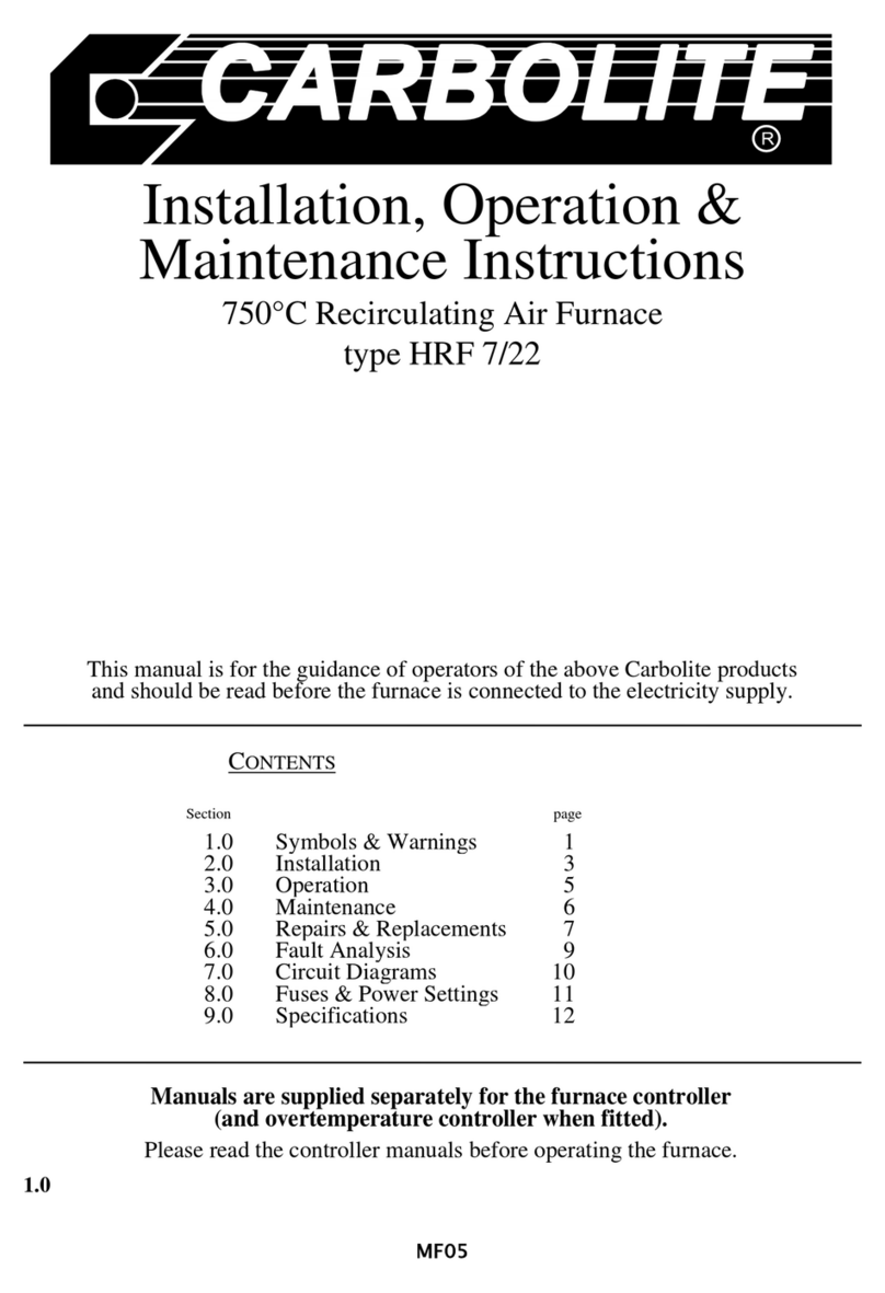 Carbolite HRF 7/22 installation, operation & maintenence