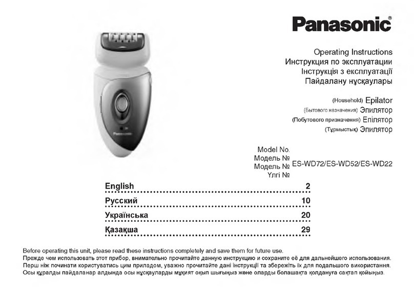 Panasonic ES-WD72 operating instructions