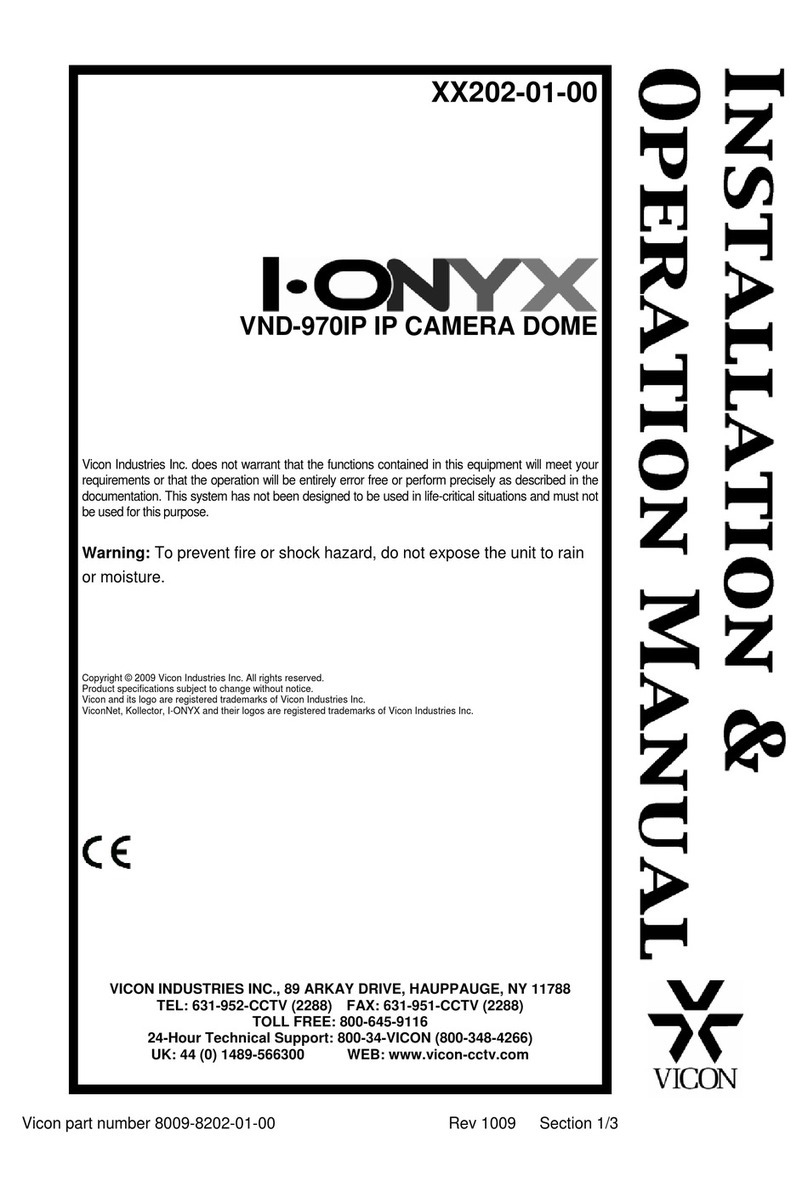Vicon I-ONYX VND-970IP Owner's manual