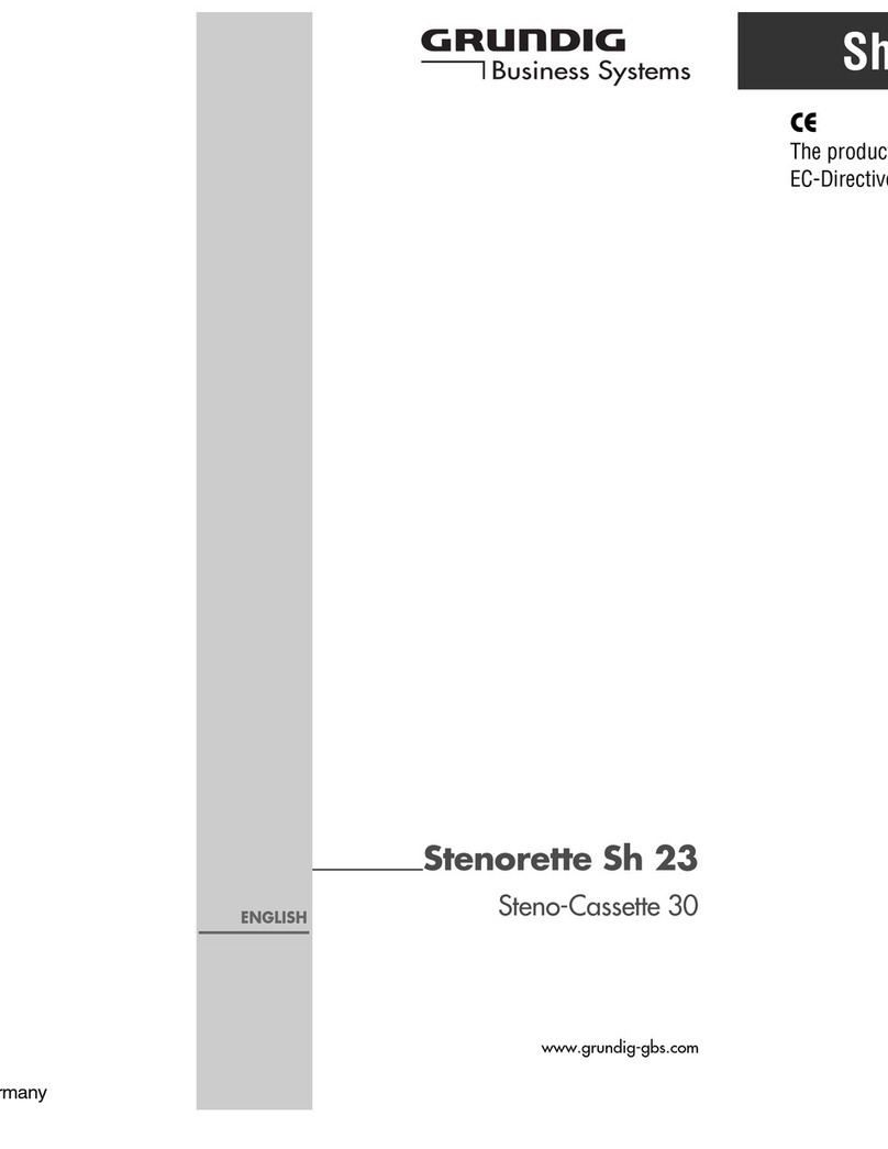 Grundig STENORETTE SH 23 User manual