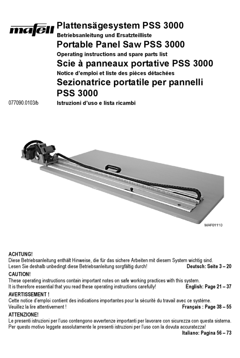 Mafell pss 3000 User manual