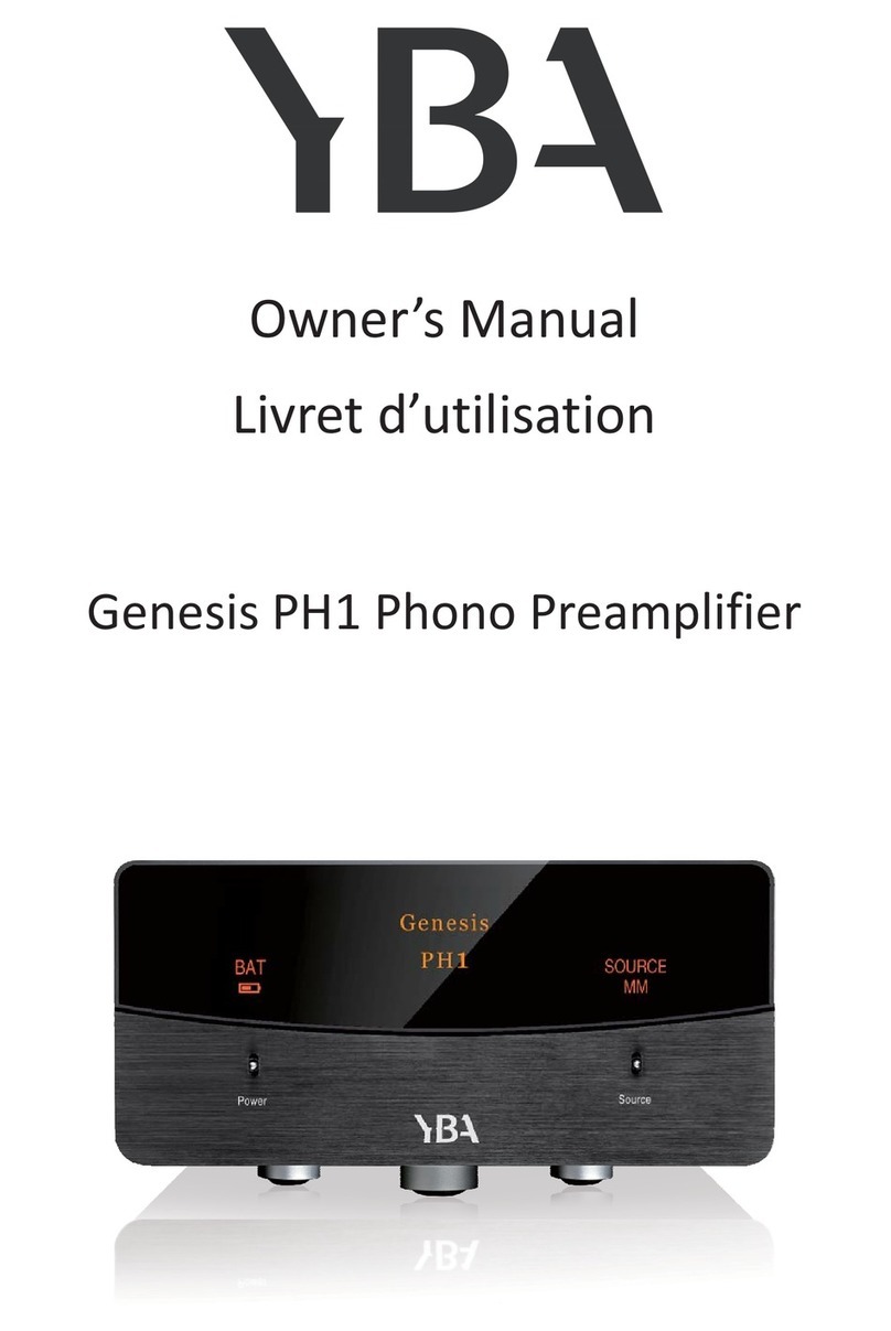 YBA DESIGN Genesis PH1 User manual