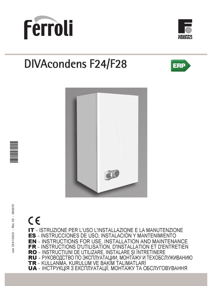 Ferroli DIVAcondens F24 Instructions for use, installation and maintenance