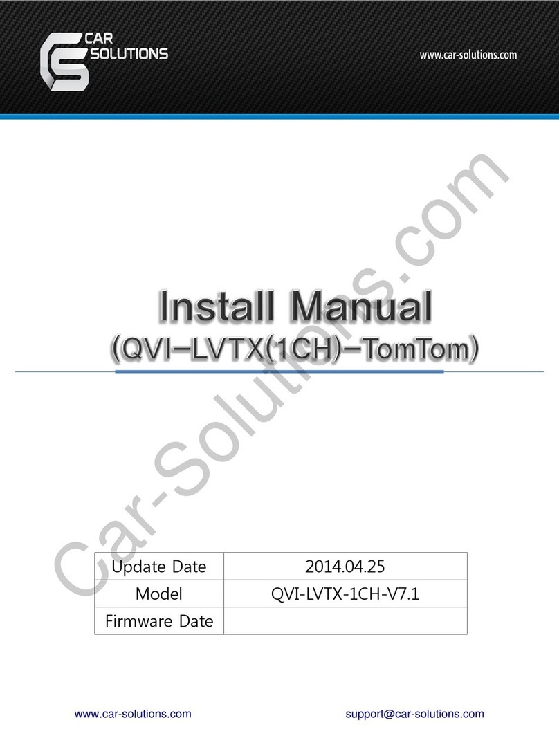 Car Solutions QVI-LVTX-1CH-V7 installation manual