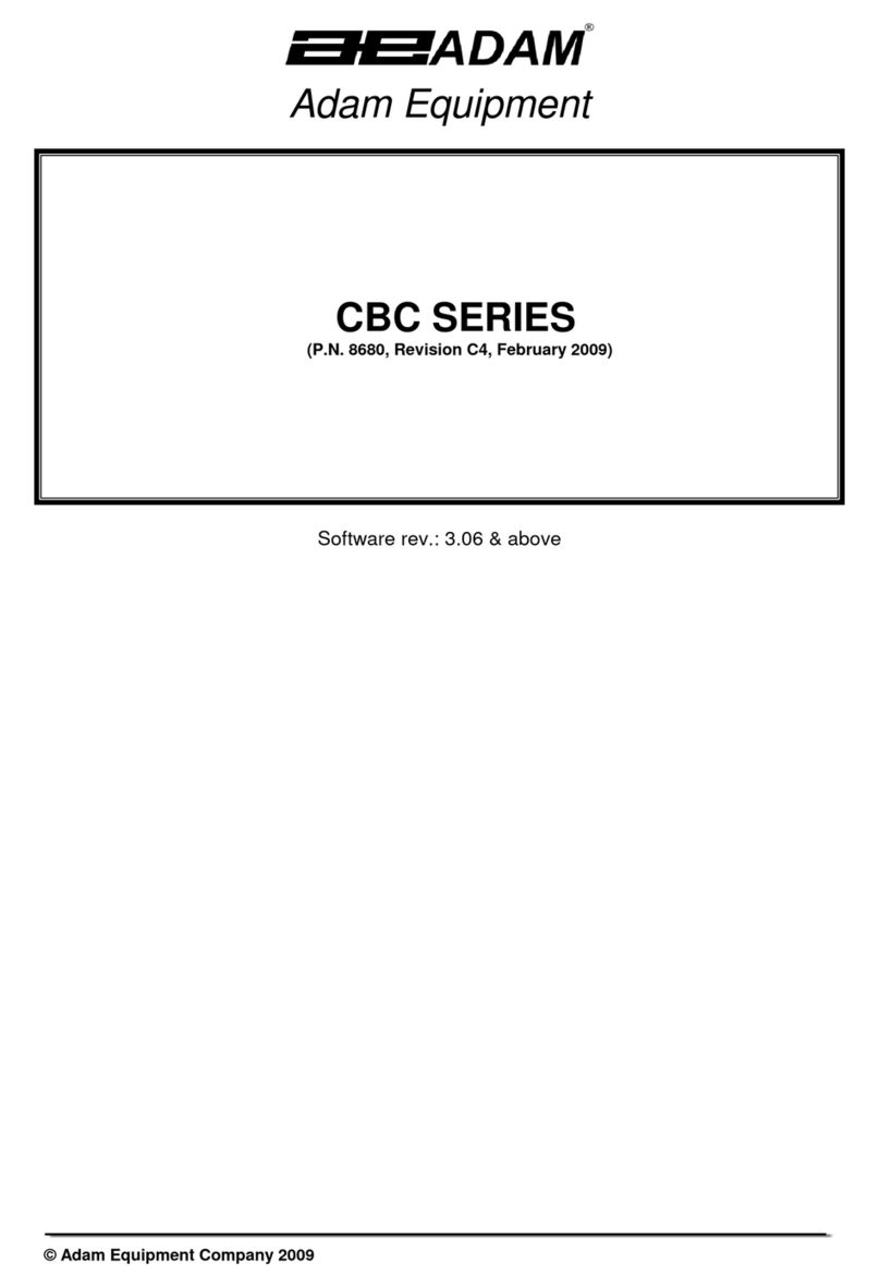 Adam Equipment CBC SERIES user manual