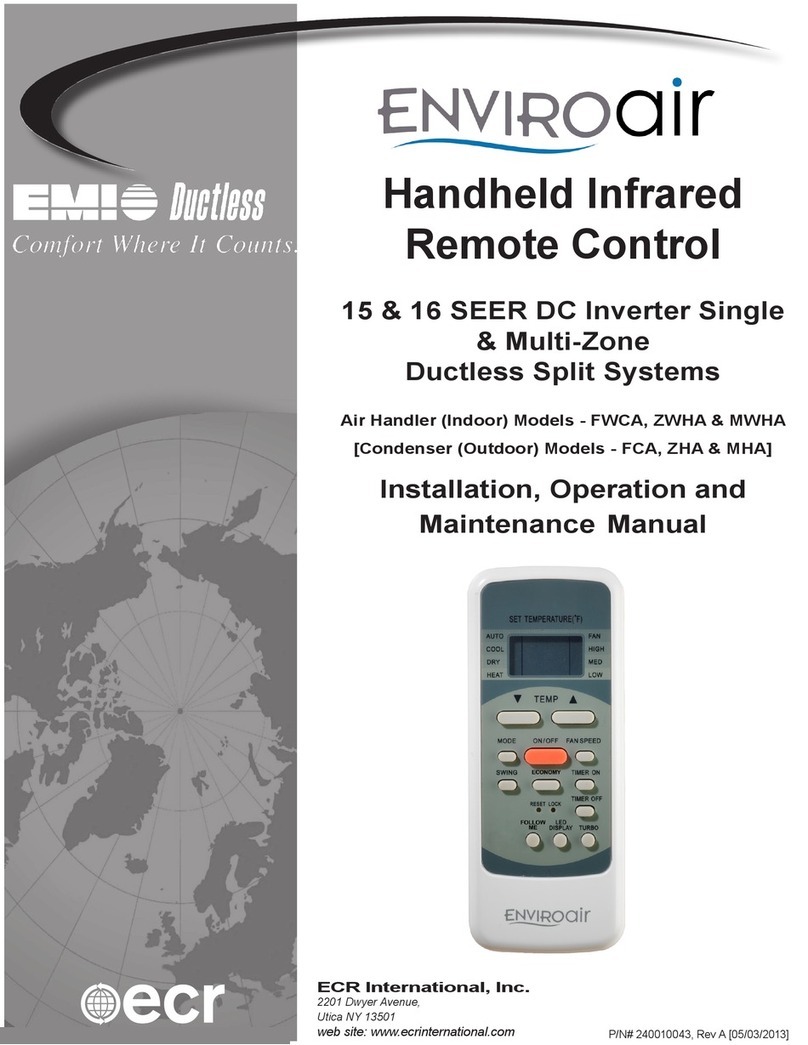 ECR International Enviroair User manual