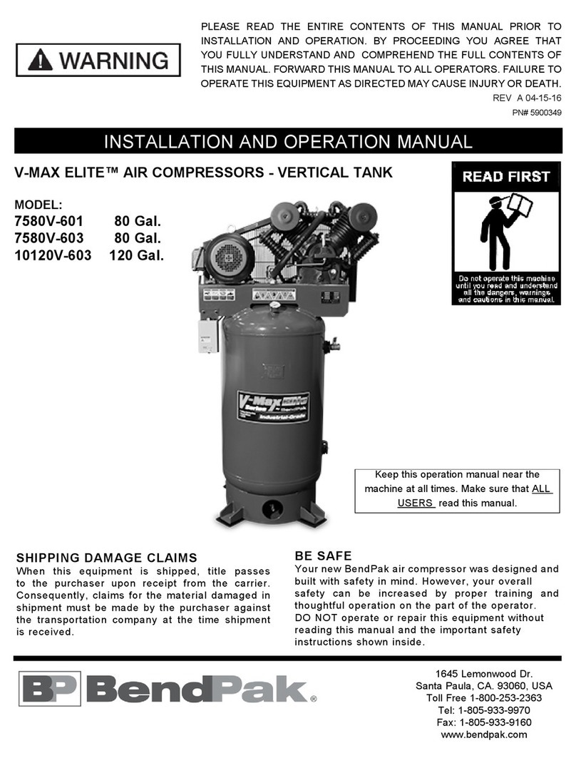 Bend-Pak V-MAX ELITE 7580V-601 User manual