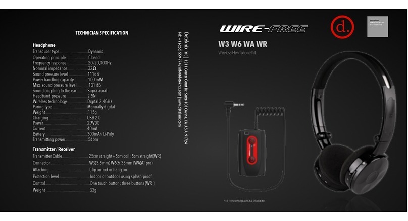 Deteknix Wire-Free W3 user manual