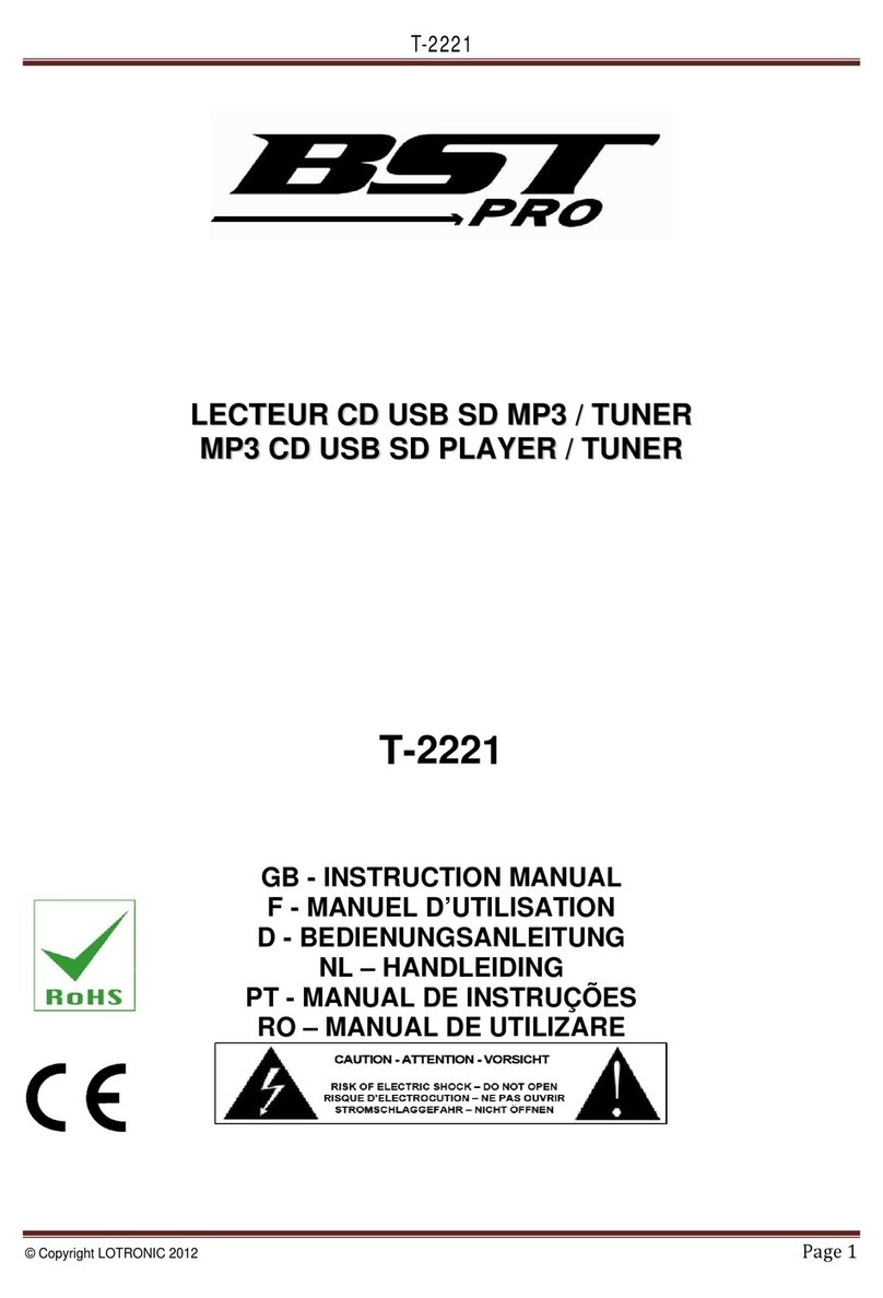 BST Pro T-2221 instruction manual