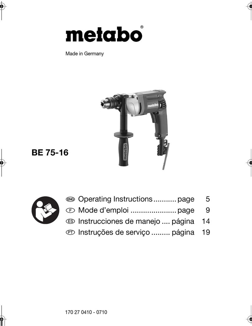 Metabo BE 75-16 User manual Metabo BE 75-16 User manual
