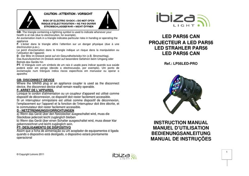 Ibiza LED PAR56 CAN instruction manual Ibiza LED PAR56 CAN instruction manual